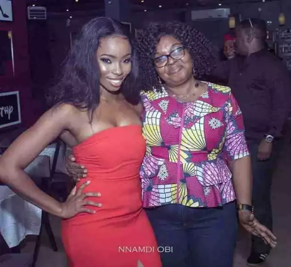 #BBNaija: Bambam Gives Teddy-A Guitar As Birthday Gift, Poses With His Mother
